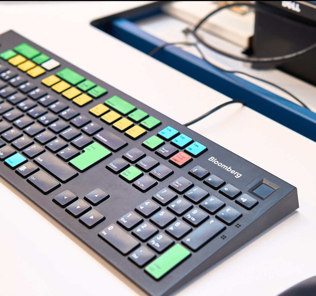 A Bloomberg Terminal keyboard